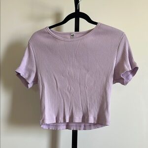Lavender Ribbed Crop Top